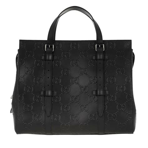 gucci black monogram bag|Gucci black embossed bag.